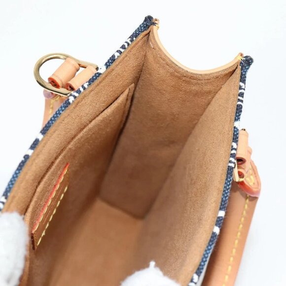 LOUIS VUITTON Pre Owned SINCE 1854 Petit Sac Plat 2way Navy M80288 Auth 132611M - Picture 13 of 16